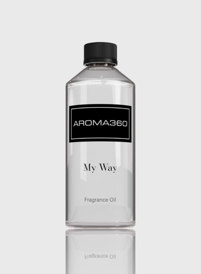 AROMA360 My Way Fragrance Oil Blend - Hotel Inspired for Luxury Essential Oil Diffusers - Aromatherapy Scent Diffuser Oil - Leather, Sandalwood, and Amber - Image 1