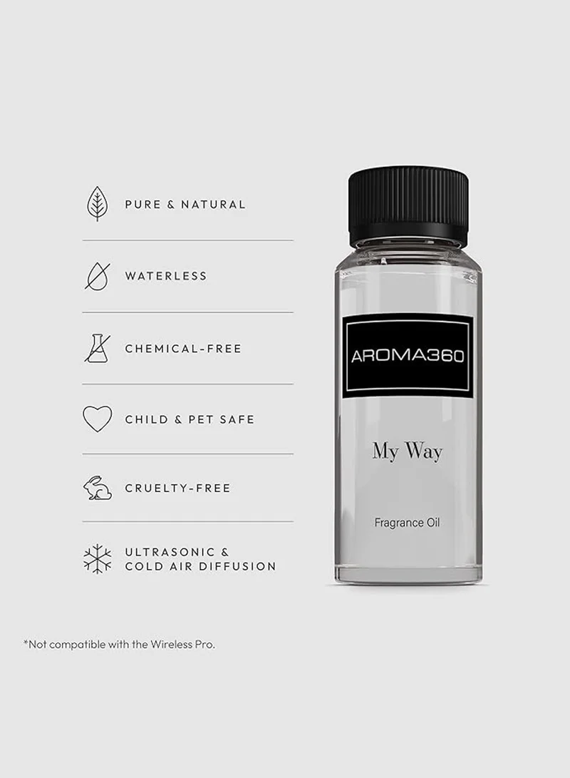 AROMA360 My Way Fragrance Oil Blend - Hotel Inspired for Luxury Essential Oil Diffusers - Aromatherapy Scent Diffuser Oil - Leather, Sandalwood, and Amber