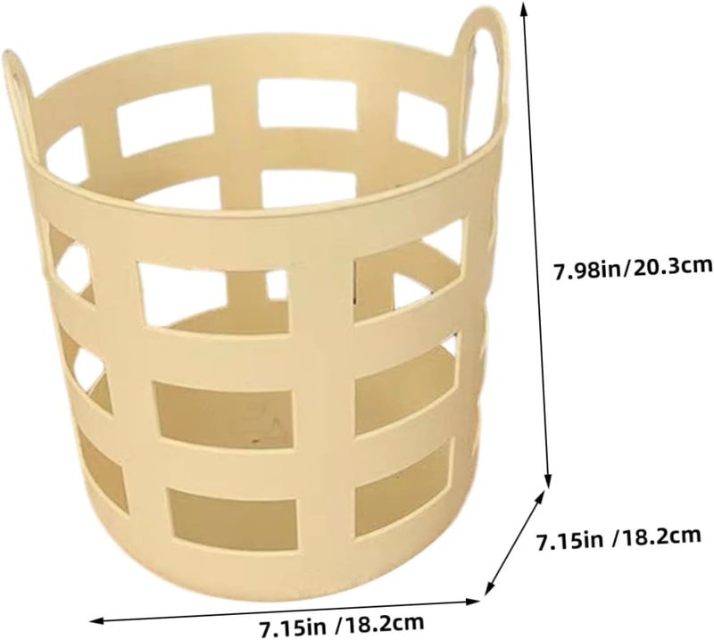 Hollow out Plastic Laundry Hamper Small Multi Functional Organizer for Dirty Clothes Wear Resistant Storage Basket for Home Office Stylish Design for Tidy Spaces - Image 2