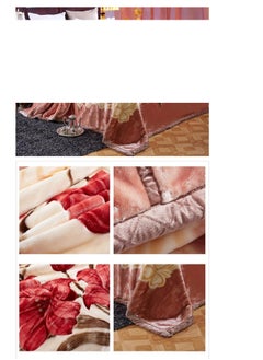 BAIG Double Layer Thick Blanket for Single Double Bed Soft Warm Bed Sheet Coral Fleece Home Bed Cover Winter Blanket  - Image 2