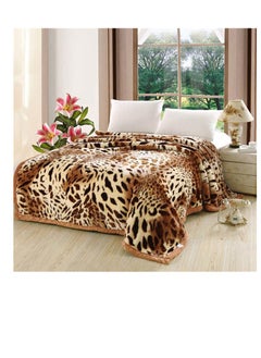 BAIG Double Layer Thick Blanket for Single Double Bed Soft Warm Bed Sheet Coral Fleece Home Bed Cover Winter Blanket  - Image 1