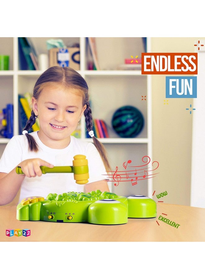 Play22 Whack A Frog Game - Interactive Whack A Frog Game for Toddler, Learning, Active, Early Developmental Toy, Fun Gift Boys and Girls, 2 Hammers Included - Original - Image 5