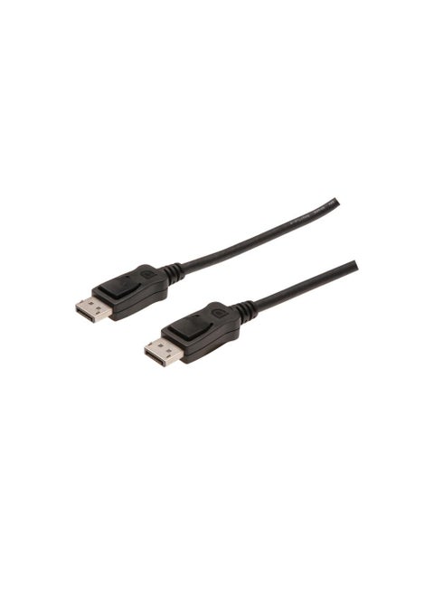Displayport Connection Cable, Dp Male - Dp Male, 10 Meters, Locking Mechanism, Dp, 1.2 Compatible, Ul, Black Color