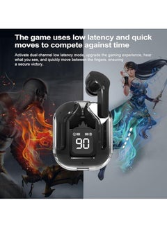 Generic Wireless Bluetooth 5.3 Ear Buds LED Power Display Headphones Bass Stereo, Earbuds in-Ear Noise Cancelling Mic, Sports Earphone Microphone for Android&IPhone Black  - Image 3