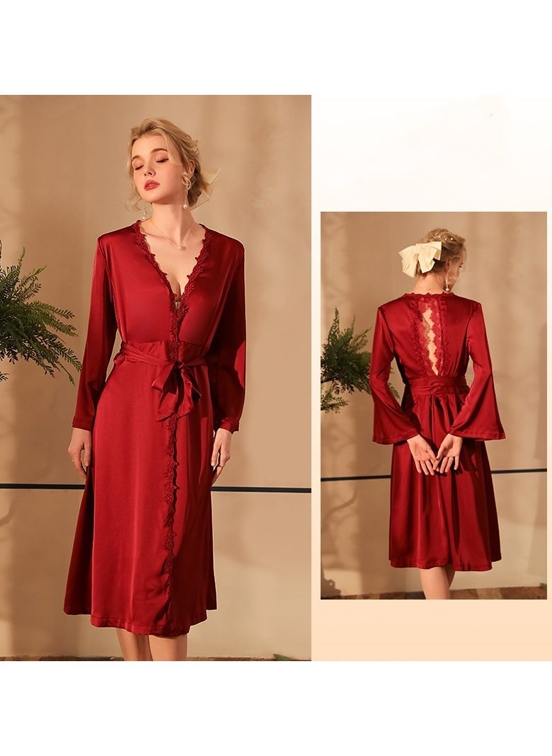 Women  Cardigan Bathrobe