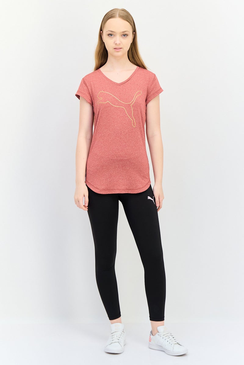 PUMA Women Regular Fit Short Sleeve Running T-Shirt, Heather Red - Image 4