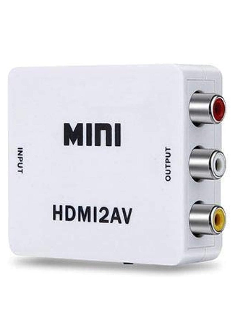 محول Mini AV إلى HDMI – محول RCA إلى HDMI بدقة 1080P للتلفزيون، DVD، VHS، وأجهزة الألعاب  - Image 1