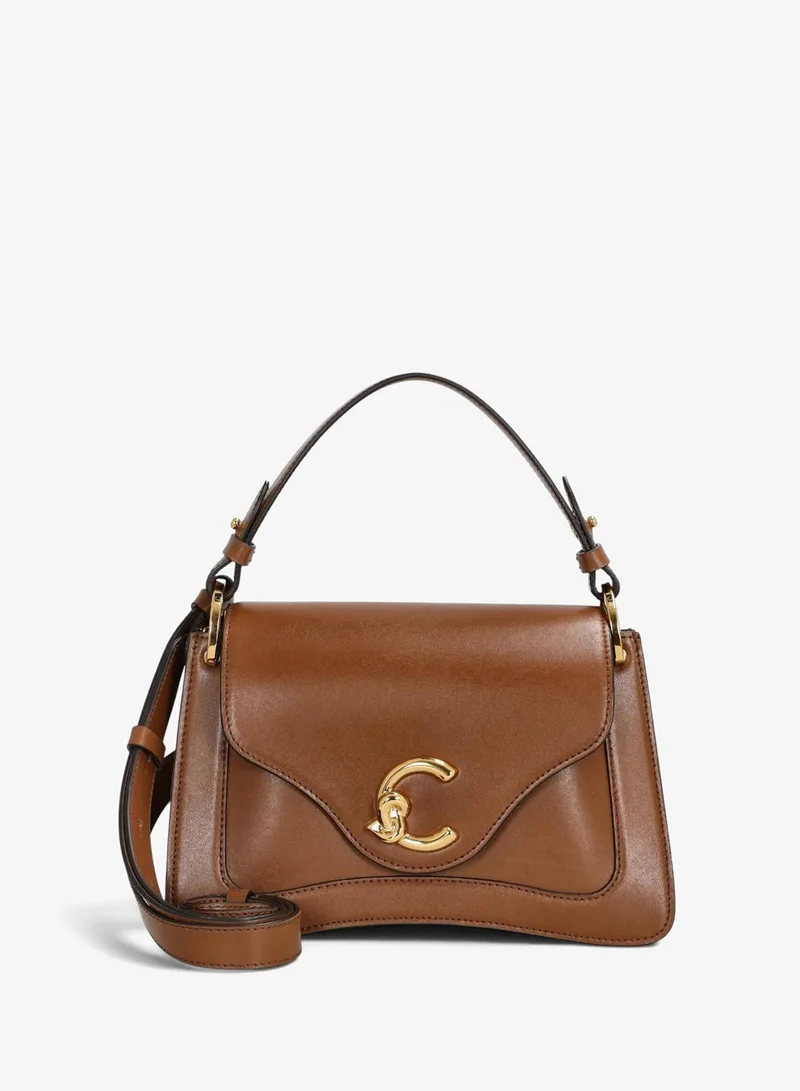 C-Me Leather Top Handle Bag