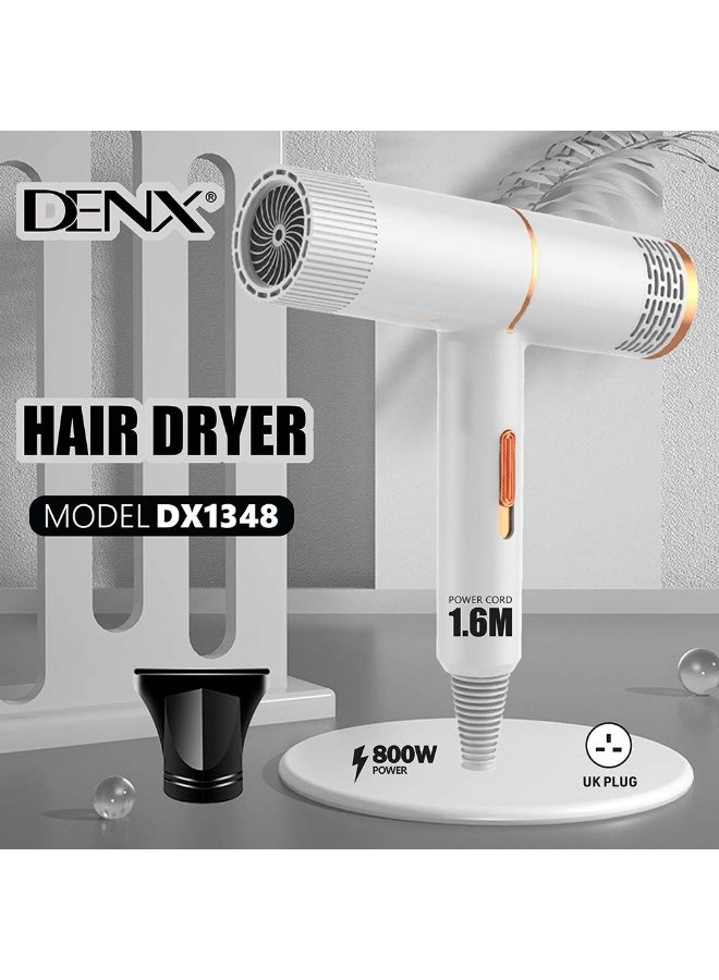 Denx DX1348 Low Noise Fast Drying Hair Dryer, Blow Dryer, Hot and Cold Wind, Professional Salon Hairdressing Tool for Hair Care - Image 3