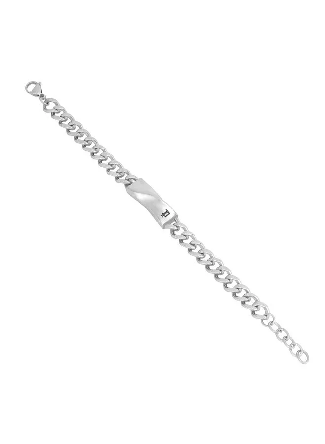 POLICE Contorto Curb Chain Stainless Steel Bracelet for Men