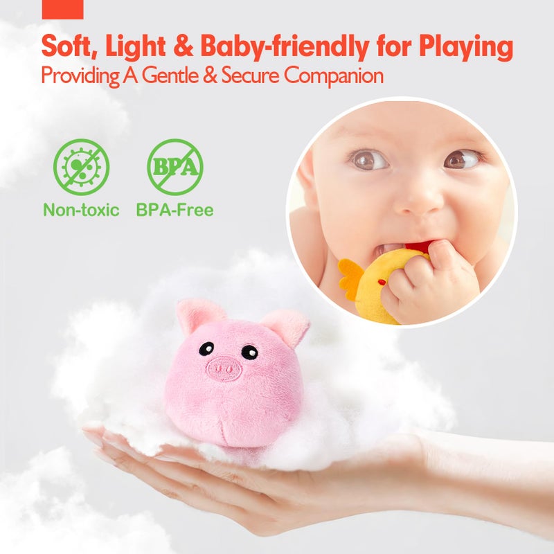 hahaland Baby Toys 6-12 Months - Surprise Barn Stuffed Farm Animals, Rattle, Crinkle, Mirror, Montessori Toys for 6 Month Old Babies Sensory Balls Toddlers 1-3 Gifts Christmas Baby Stocking Stuffers - Image 5