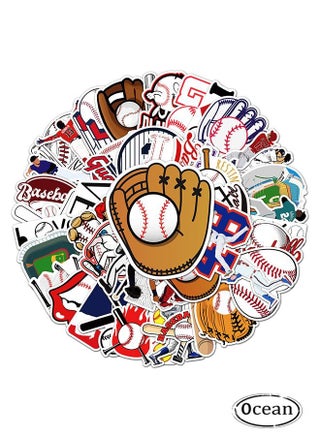 50 Pcs Baseball Sports Sticker, PVC Material, Waterproof Adhesive, Can Be DIY By Hand, Peel Off And Stick Without Leaving Any Marks, Reusable, Suitable For Sticking On Any Item - pzsku/ZC801E8C4DFEB202C56D0Z/45/_/1689151670/0a47d312-720b-4dbf-b4c4-c59df7d4681b