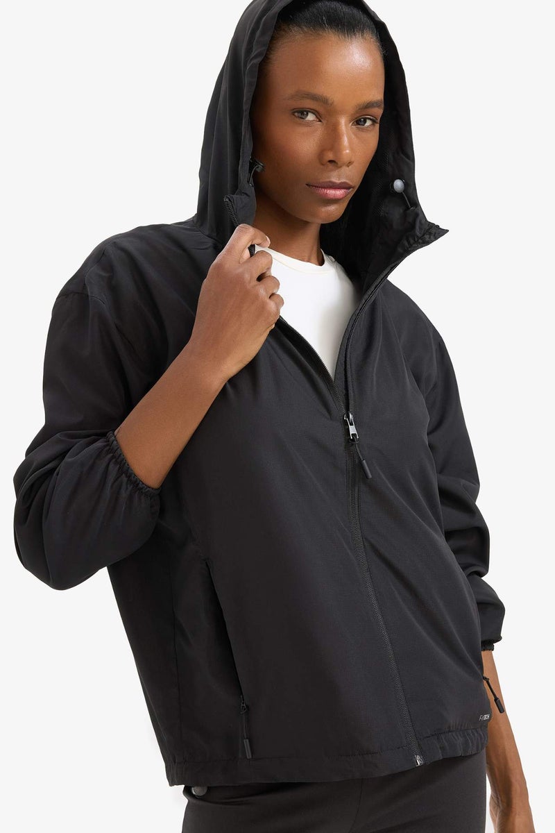 DeFactoFit Regular Fit Hooded Zippered Waterproof Jacket - Image 1