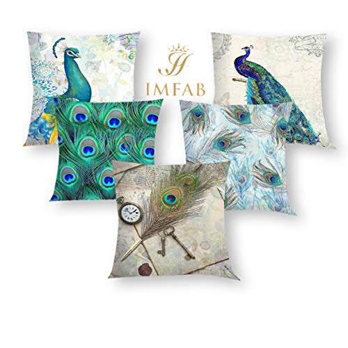 IM FAB Digital Printed Canvas Cotton Cushion Covers (16X16 inches, Multicolour) -Set of 5 pcs - Image 2