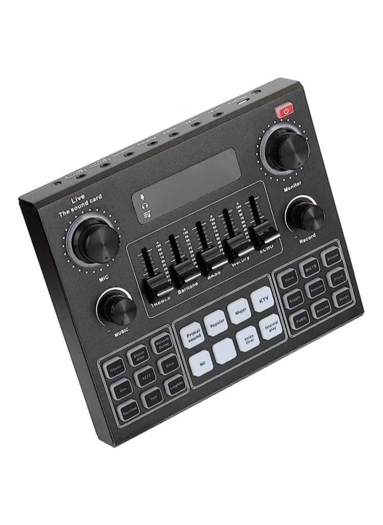 Generic V9 Live Sound Card Bluetooth Accompaniment Audio Mixer with Sound Effects For Broadcasting Recording Network Singing on Phones Laptop  - Image 1