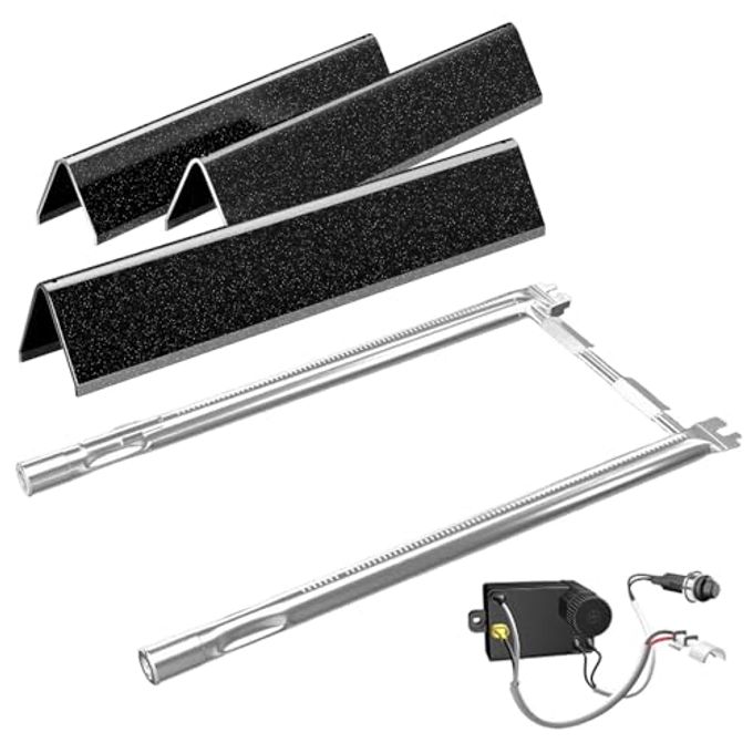 Hisencn 7635 Flavorizer Bars, 69785 Grill Burner for Weber Spirit I & II 200 with Front Control, Spirit E210 E220 S210 S220, for Weber 15.3 Inch Flavor Bars, 7642 Grill Igniter