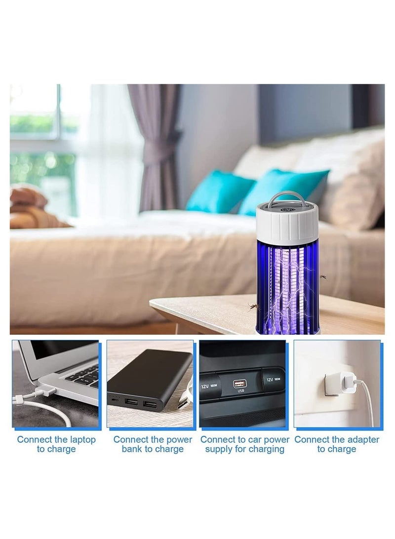 SYOSI Electric Bug Zapper - Indoor Outdoor Mosquito Killer, 3000V High Voltage UV Light Insect Zapper, Waterproof Fly Trap with USB Cable, for Home, Patio, Backyard, and Camping (Green-Not Waterproof) - Image 4