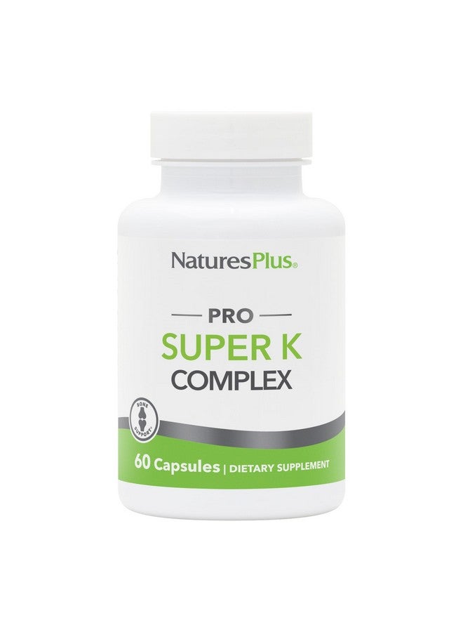 NaturesPlus PRO Super K Complex - 60 Capsules - Promotes Healthy Calcium Metabolism - Includes Vitamins K1 & K2 - Non-GMO, Vegan & Gluten Free - 60 Servings - Image 1