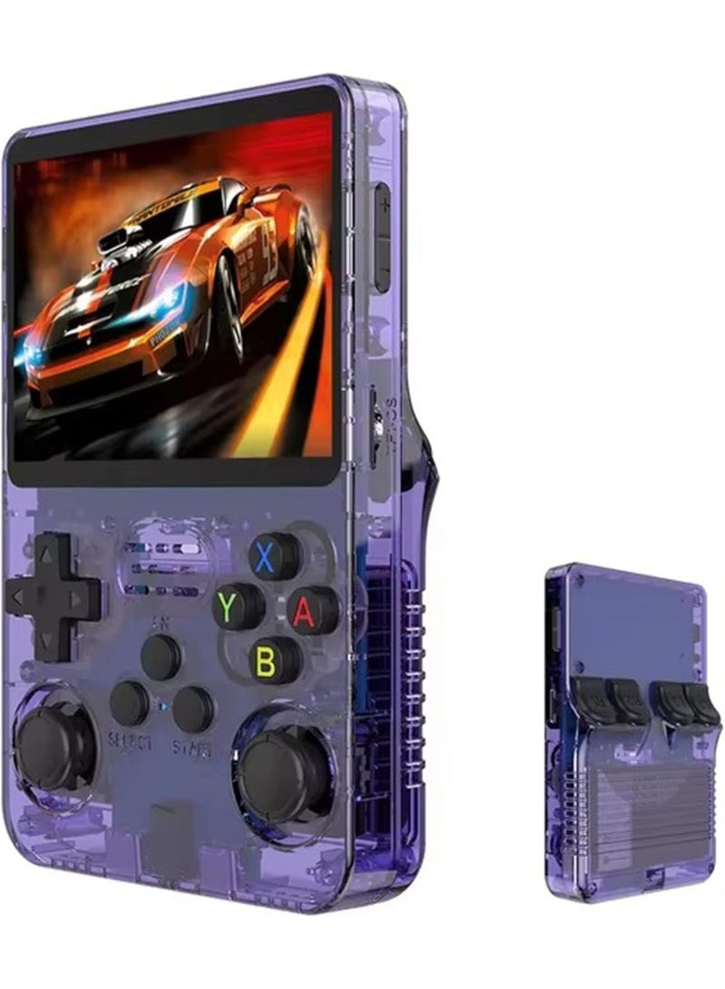 MUNTAQI R36S Handheld Game Console – Retro Game Pad with 3.5" 640x480 HD Screen, Quad-Core 64-Bit Processor, 28 Emulators, 128GB TF Card Support, Built-in Classic Games, Portable Gaming Player with Fast Charging - Image 1