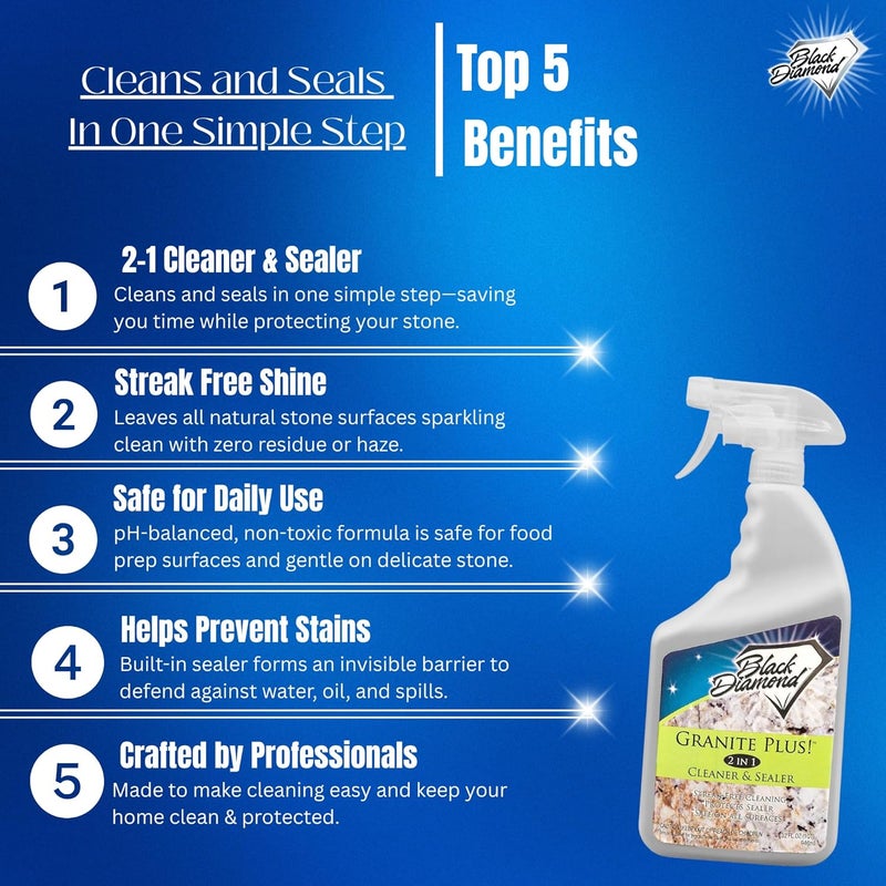 Black Diamond Stoneworks Black Diamond Granite Plus 2 in 1 Cleaner & Sealer - Image 2