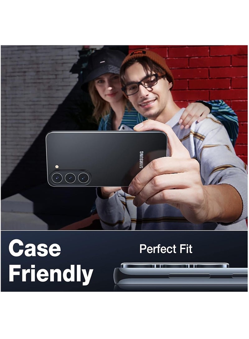 2 حزمة حامي شاشة لهاتف Samsung Galaxy S23 وحامي عدسة الكاميرا 2 حزمة، مقاوم للخدوش، وداعم للحافظة، ومصنوع من زجاج مقوى بقوة 9H لهاتف S23 بحجم 6.1 بوصة.