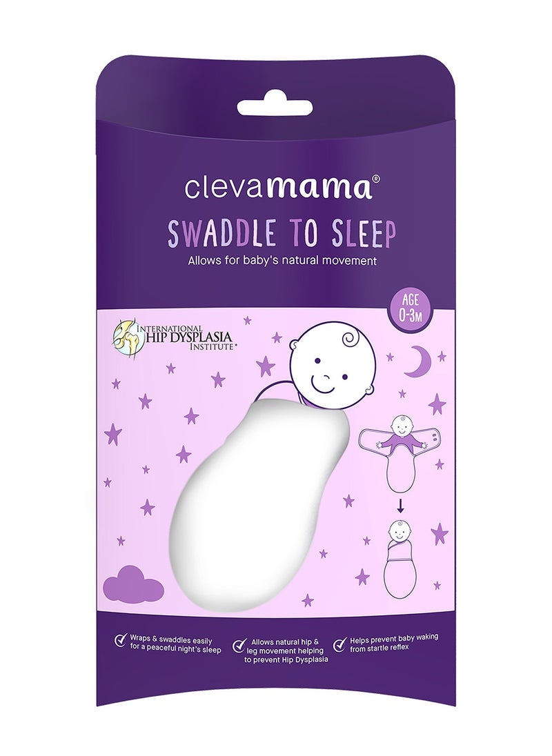 Clevamama - Swaddle to Sleep - White (0-3m) - Image 1