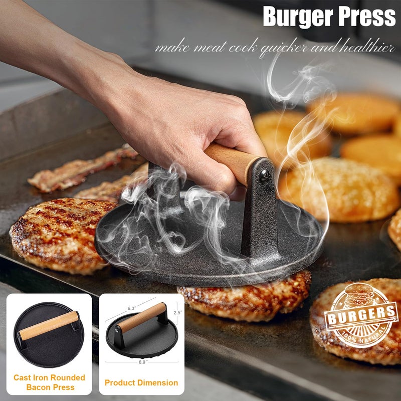 Grilliance 27pcs Griddle Accessories Kit for Blackstone, Professional Hibachi Flat Top Grill Tools, Enlarged Spatula Gift Set with Basting Coverï¼ŒBurger Press Patty Maker for Outdoor BBQ Teppanyaki - Image 2
