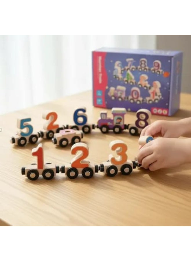 Wooden Number Train | Number Train Toy | Magnetic Number Train | Wooden Train Toy for Kids | Educational Number Train | Number Learning Toy | Counting Learning Toy | Numbers Toy for Kids | Number Train 0-9 | Wooden Number & Letter Train | Montessori Number Toy | Wooden Educational Toy | Skill Development Toy | Brain Development Toy | Math Learning Toy | Counting Toy for Kids | Magnetic Numbers Toy | Wooden Magnetic Train | Train Building Toy | Number Assembly Toy | Educational Train Toy | Number Engine Train | Preschool Learning Toy | Learning Toy for 3+ Years | Fine Motor Skills Toy | Hand-Eye Coordination Toy | Educational Brain Toy | Safe Wooden Toy | Wooden Learning Toy | Colorful Wooden Train | Train Toy for Boys & Girls | English Number Learning Toy | 3D Number Toy | Early Learning Toy | Wooden Counting Train | Magnetic Number Train for Kids | Educational Toy for Kids Ages 3+ - Image 1