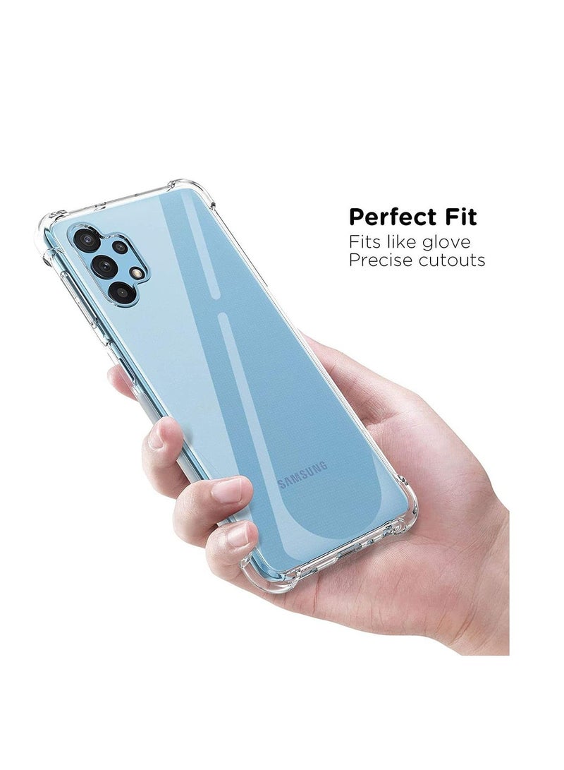 غطاء حماية شفاف ناعم ممتص للصدمات لهاتف Samsung Galaxy A32 4G (شفاف) - Image 2