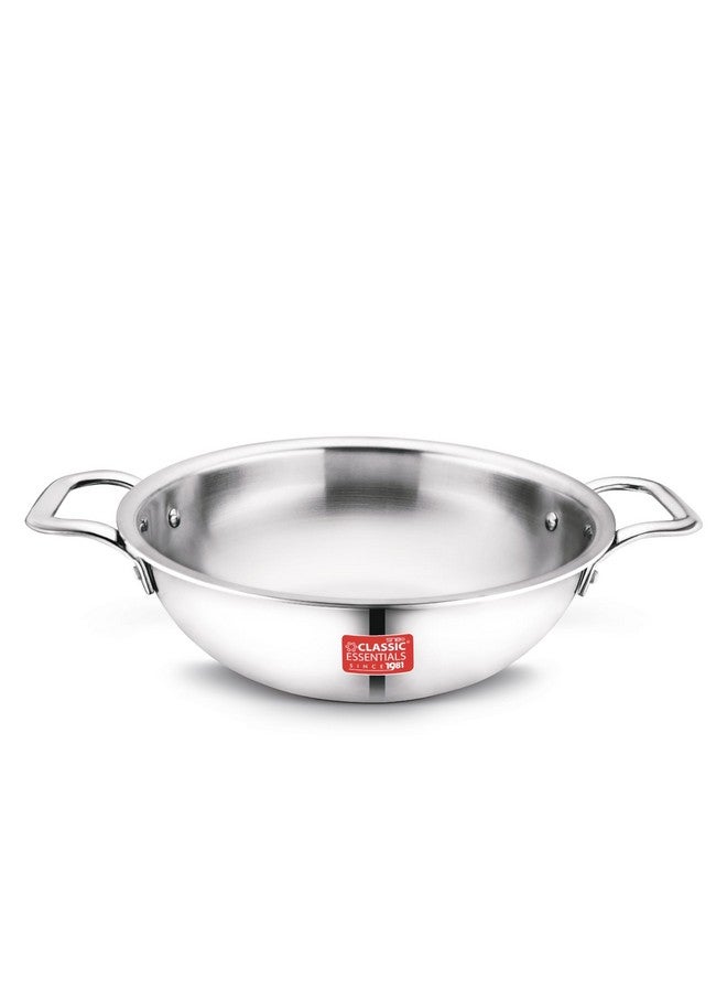 CLASSIC ESSENTIALS Triply Stainless Steel Kadai | Induction Friendly | Nonstick 3-Layer Body,100% Toxin-Free, No Chemical Coating - Silver (Large - 26cm, 3.2L - for 5-6 People) - Image 5