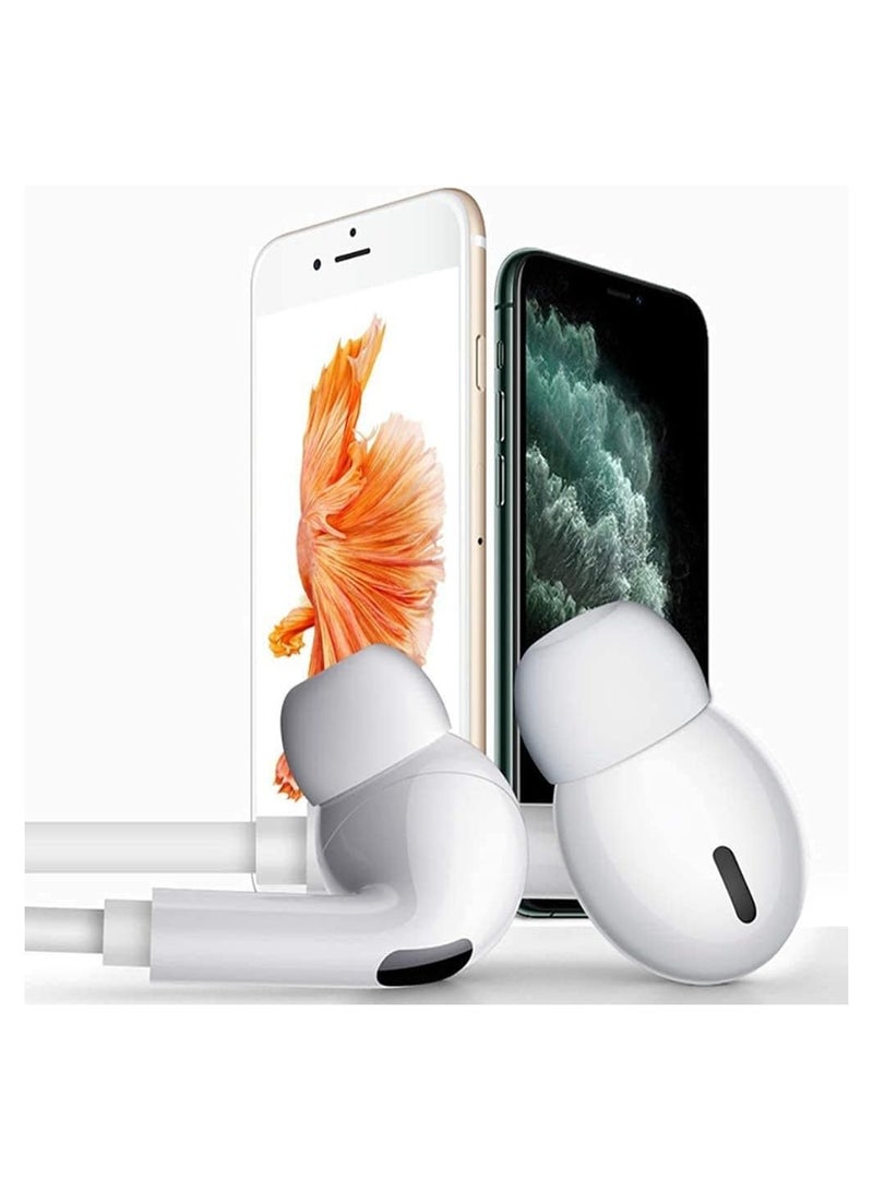 ELTRAZONE Wired Earbuds Earphones for iPhone 12 Pro with Microphone and Volume Control, Active Noise Cancellation Earbuds Earphones in Ear Headphones Compatible with iPhone (White) - Image 2