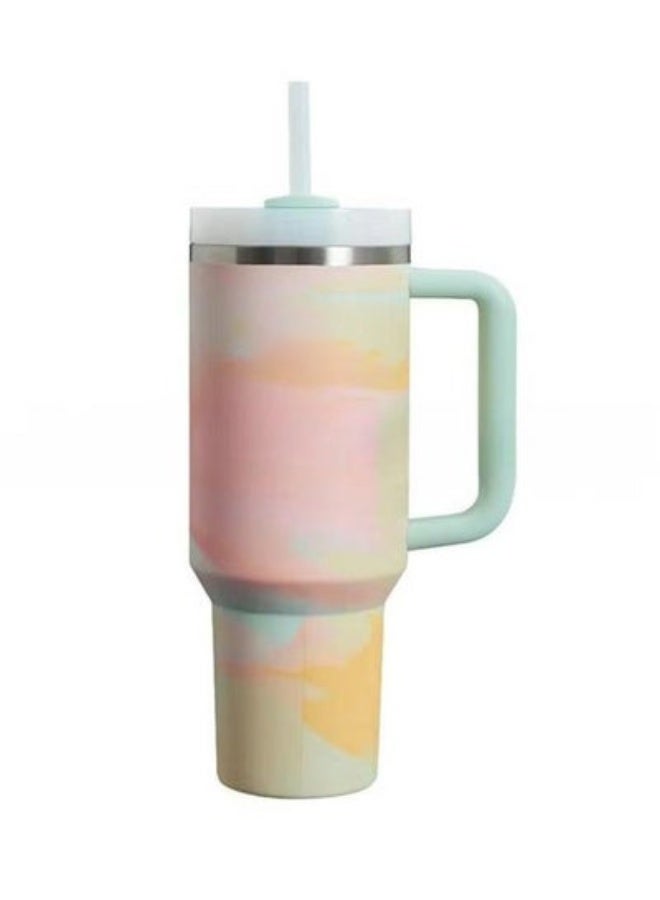 كوب كوانشر H2.0 فلوستيت من الفولاذ المقاوم للصدأ معزول بالفراغ مع غطاء وقشة للماء، الشاي المثلج أو القهوة، السموذي والمزيد، 40 أونصة - Image 1