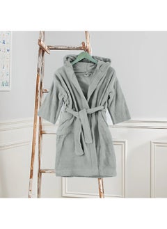 BYFT Daffodil (Grey) Premium 8 Year Kids Hooded Bathrobe (112x113 Cm) Terry Cotton, Highly Absorbent and Quick dry, Hotel and Spa Quality Bathrobe for Boy and Girl-400 Gsm  - Image 2