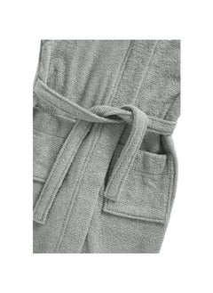 BYFT Daffodil (Grey) Premium 8 Year Kids Hooded Bathrobe (112x113 Cm) Terry Cotton, Highly Absorbent and Quick dry, Hotel and Spa Quality Bathrobe for Boy and Girl-400 Gsm  - Image 3