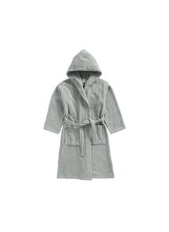 BYFT Daffodil (Grey) Premium 8 Year Kids Hooded Bathrobe (112x113 Cm) Terry Cotton, Highly Absorbent and Quick dry, Hotel and Spa Quality Bathrobe for Boy and Girl-400 Gsm  - Image 5