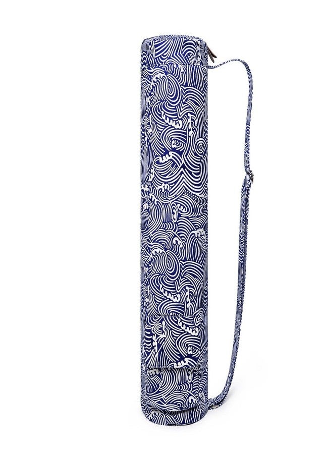 FREMOUS Yoga Mat Bag,Full-zip Exercise Yoga Mat Carry Bag for Women and Men - Double Storage Pocket,Easy Access Zipper, Adjustable Shoulder Strap and Handle,Fits Most Mats(wave) - Image 2