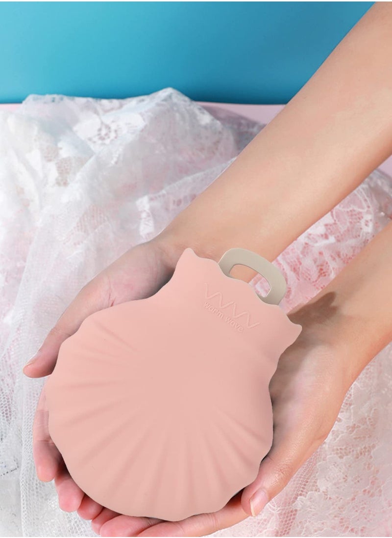 Bukela Mini Hand Warmer, Explosion Proof Shell Hot Water Bag Microwavable Silicone Hot Water Bottle with Knitted Cover for Pain Relief Hot Cold Therapy Hand Feet Warmer, Menstrual Cramps, Hot Compress  - Image 3