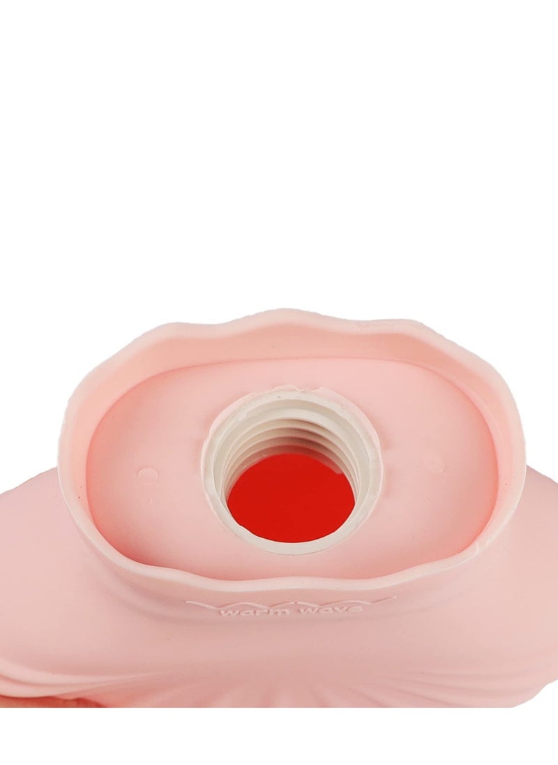 Bukela Mini Hand Warmer, Explosion Proof Shell Hot Water Bag Microwavable Silicone Hot Water Bottle with Knitted Cover for Pain Relief Hot Cold Therapy Hand Feet Warmer, Menstrual Cramps, Hot Compress  - Image 5