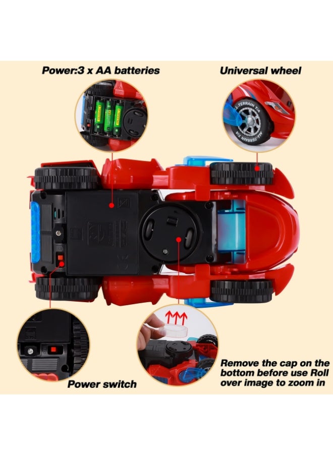 Generic - Transforming Dinosaur Car Toys, Sound and LED Transforming Dinosaur Car, 2 in 1 Automatic Dinosaur Transform Car Toy, Dinosaur Transformer Toy for 3-7 Year Old Boys Girls Kids - Image 1