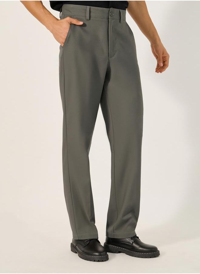 Styli Mid Rise Wide Leg Linen Blend Trousers  - Image 1