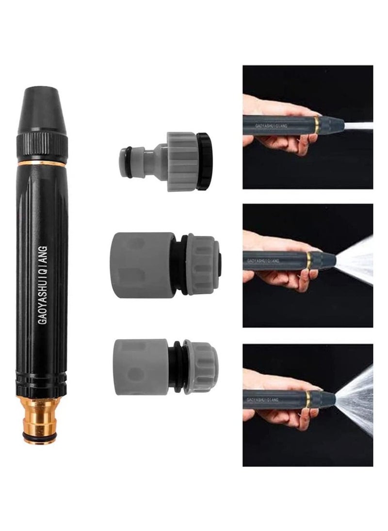 Generic - hanso Water Spray Gun, Car Wash Nozzle, High Pressure Nozzle Spray Water Gun, Water Jet Hose Nozzles Pipe For Gardening, Bike, Car Wash, Window Cleaning (Black) - Image 1