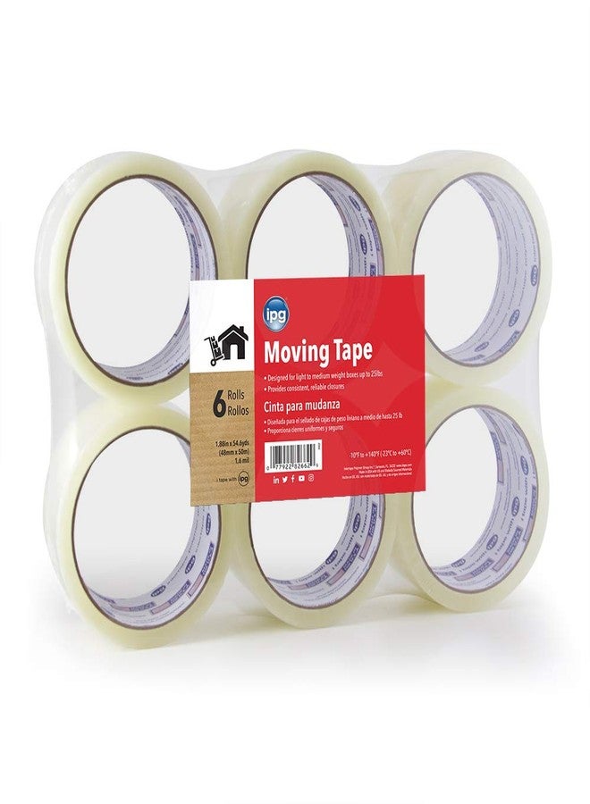 IPG Moving Tape, 1.88" x 54.6 yd, Clear (6-Pack) - Image 1