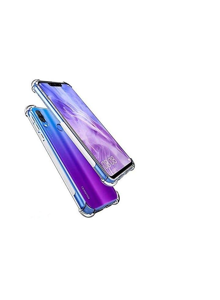 Y9 2019 Anti-Burst KING KONG Armor Case Crystal Clear With Transparent Hard Plastic Back Plate and Soft TPU Gel Bumper