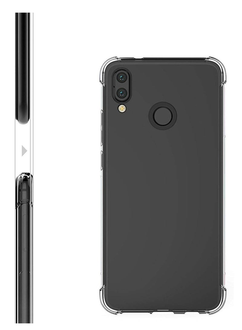 Y9 2019 Anti-Burst KING KONG Armor Case Crystal Clear With Transparent Hard Plastic Back Plate and Soft TPU Gel Bumper