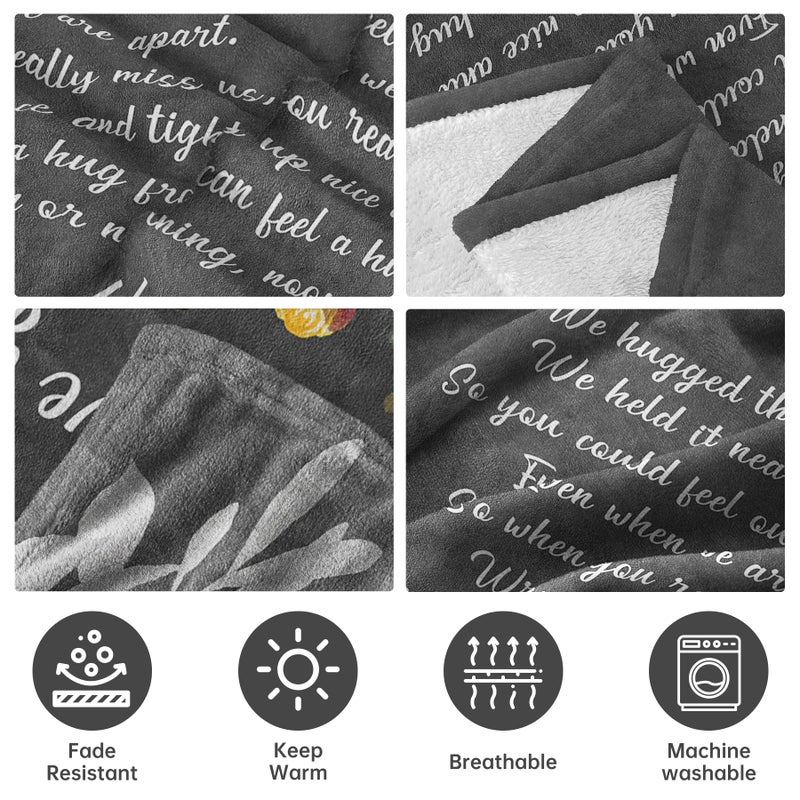 Afterprints Afterprints Nana Gifts  Nana Blanket with Flowers and Letter Print  Nana Birthday Gifts  Gifts for Nana from Grandkids on Christmas  Grandparents Day  Soft Throw Blankets 50"" x 60""  - Image 4
