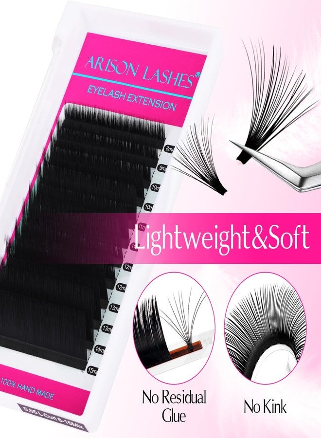 ARISON LASHES Easy Fan Lash Extensions Volume Eyelash Extension Auto Blooming Matte Black Volume Lasting Self Fanning Lashes Professional Supplies for Lash Artists(0.07-C-8-15Mix) - Image 2