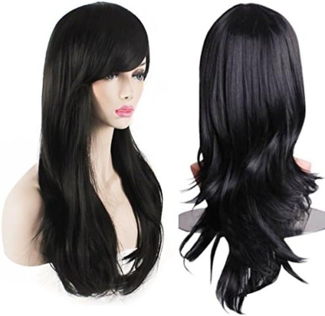 AK 28 inch Fashion Wigs Long Wavy Curly Hair Cosplay Wig (Purple) - Image 1