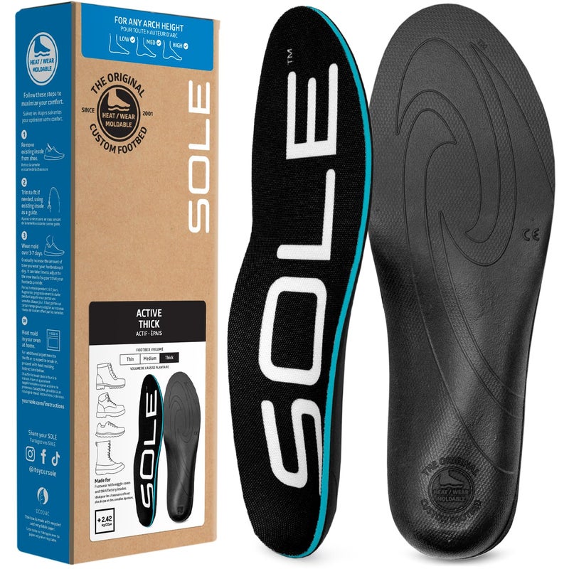 SOLE Active Thick Insoles Mens Size 6Womens Size 8