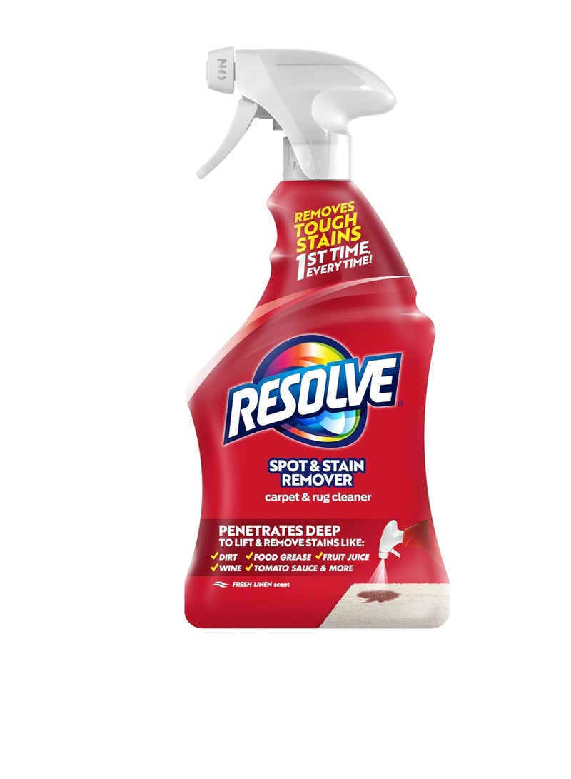 Resolve رذاذ منظف السجاد والسجاد من ريزولف، مزيل البقع واللطخات، رذاذ منظف السجاد، منظف السجاد، 22 أونصة - Image 1