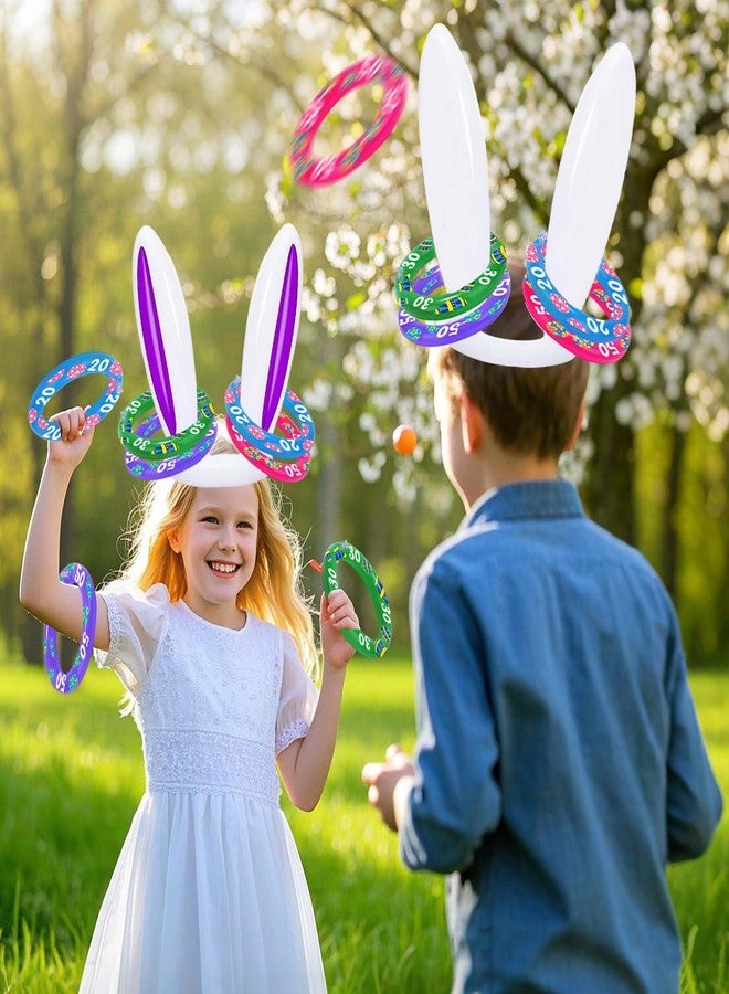 Voiiake Easter Bunny Ear Ring Toss Game 2Pack, Easter Egg Fillers & Basket Stuffer Essentials for Teens Kids, Easter Gifts for Kids, Indoor Outdoor Games for Adults Family, Party Favors Supplies - Image 2